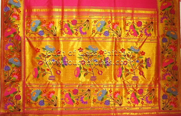 Touch of Class Paithani: Lotus Paithani Saree | Lotus Brocade | Ajanta ...